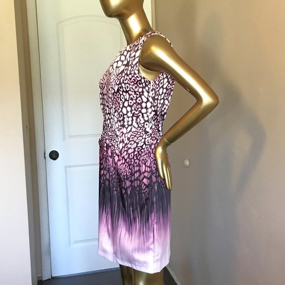 KAREN MILLEN Animal Print Pencil Dress Pink Multi πππ ππππ ππππ! - Picture 7 of 14